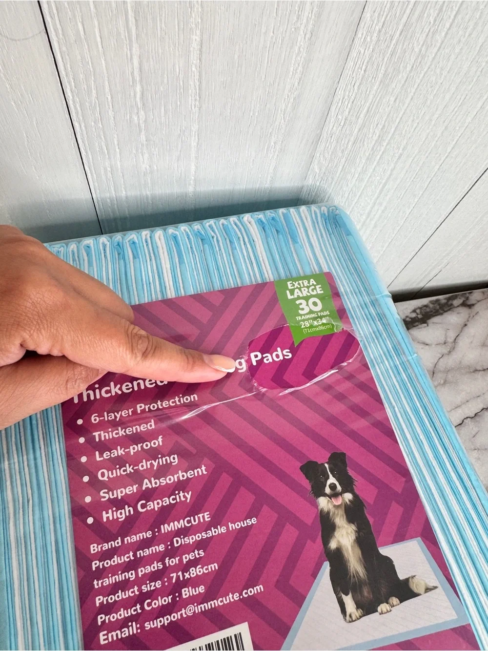 Dog Thickened Training Pads - Blue 30pk - Extra Large